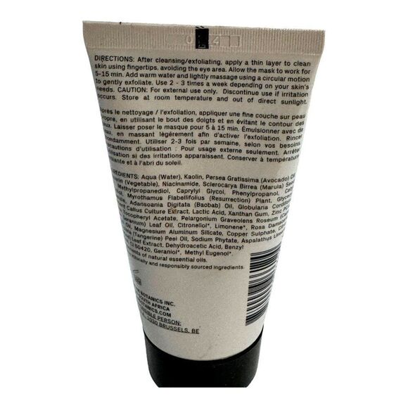African Botanics Mineral Cleansing Mask 50 ML With Kaolin Niacinamide & Rose - Picture 2 of 4